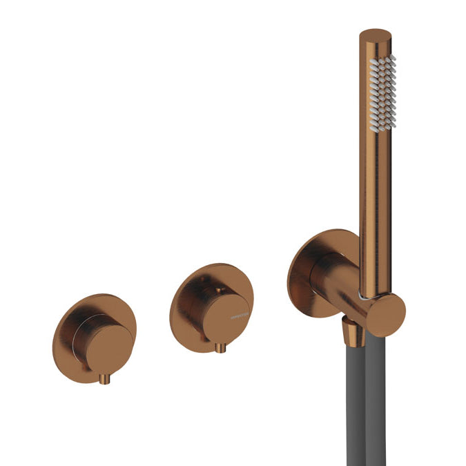 Loop - Kit thermostatique de douche mural + douche de tête + douchette