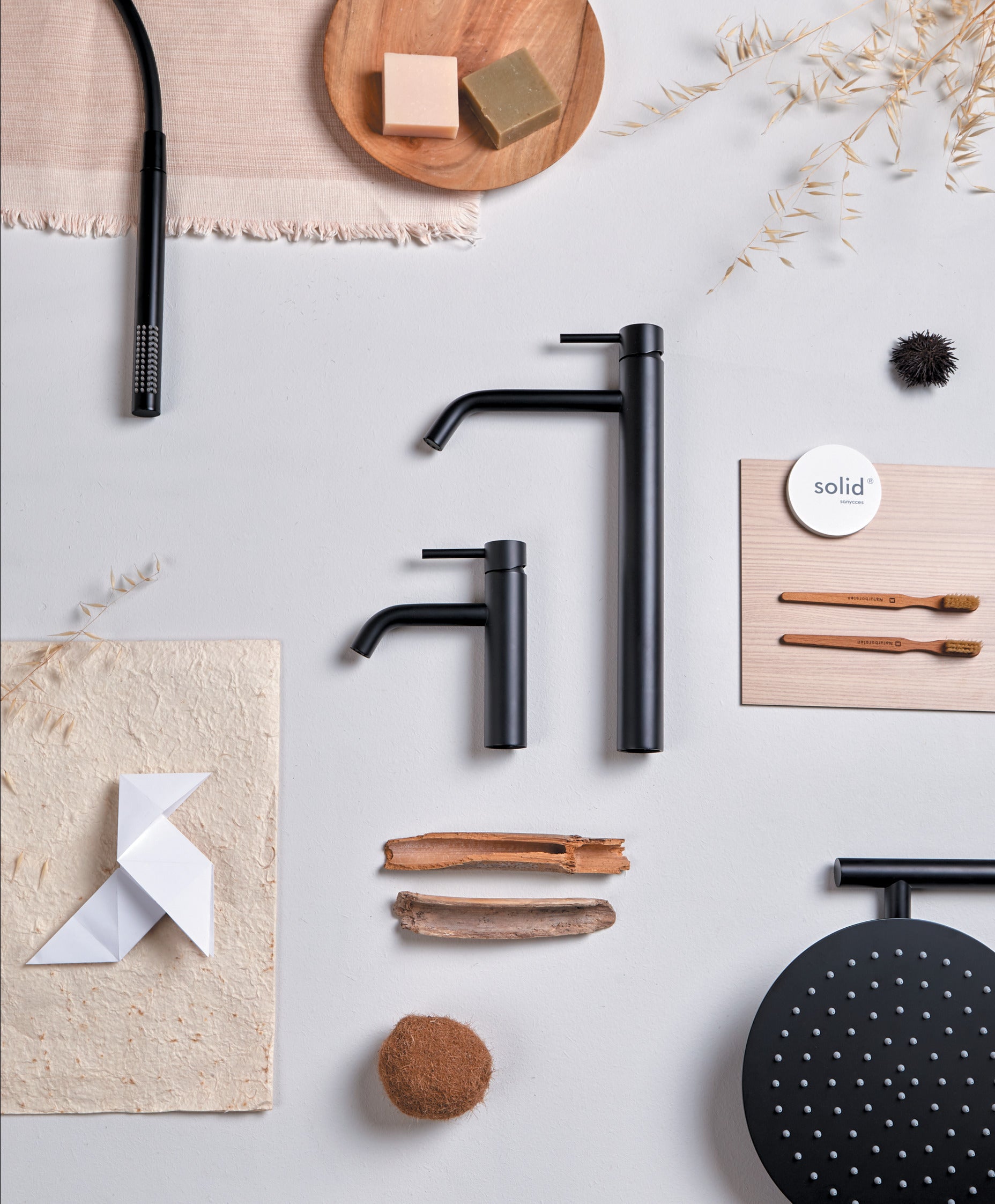 Loop - Kit thermostatique de douche mural + douche de tête + douchette