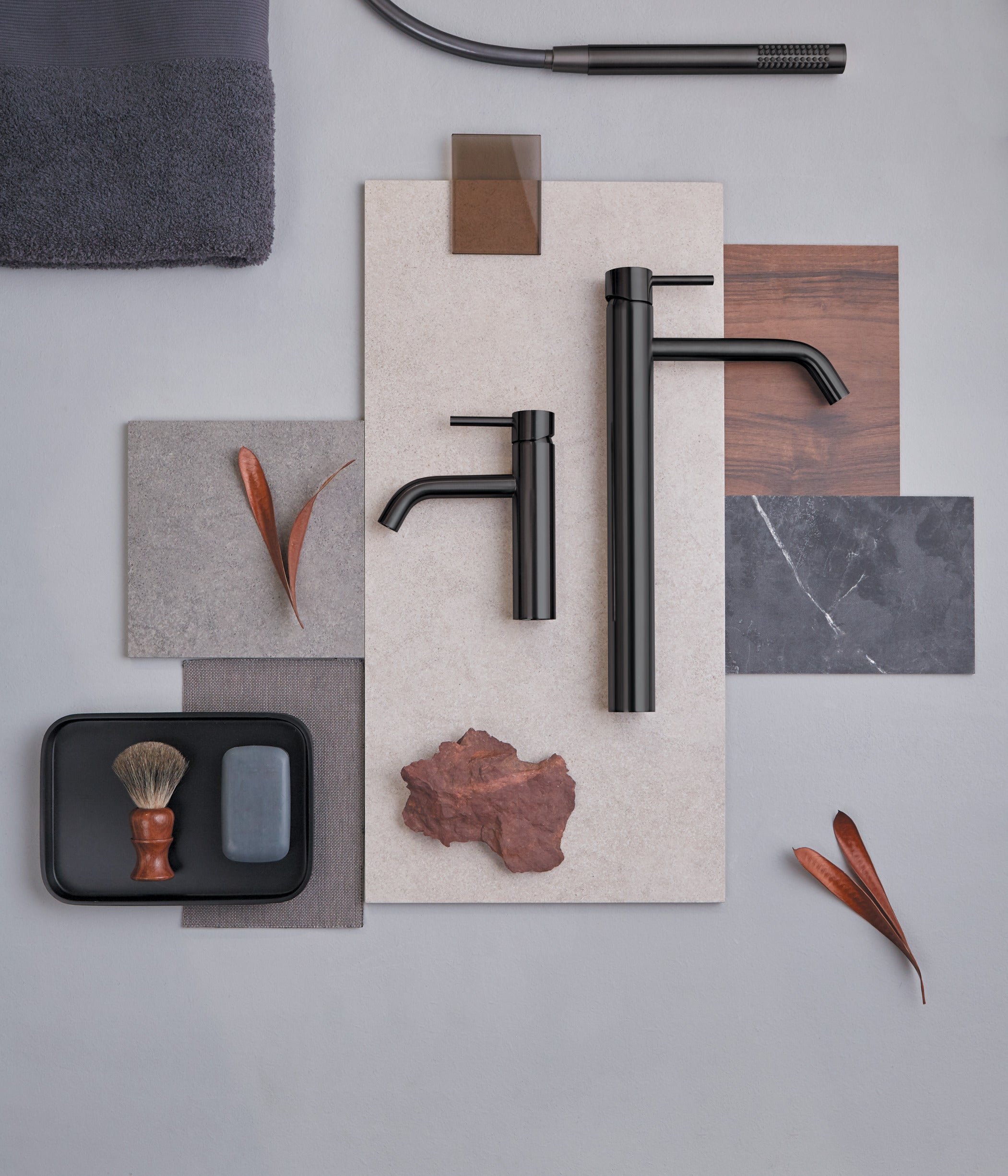 Loop - Kit thermostatique de douche mural + douche de tête + douchette