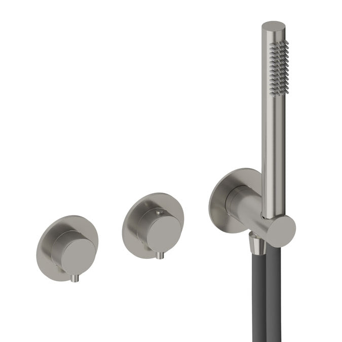 Loop - Kit thermostatique de douche mural + douche de tête + douchette