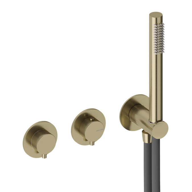 Loop - Kit thermostatique de douche mural + douche de tête + douchette